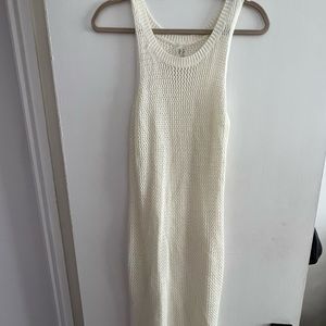 Cream Lulus Cover up Knit Dress